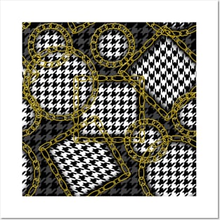 Houndstooth pattern Posters and Art